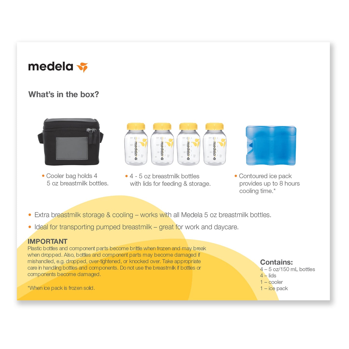 Medela Breast Milk Cooler Set for Freestyle® and Pump In Style® Breast Pump Bags 67068