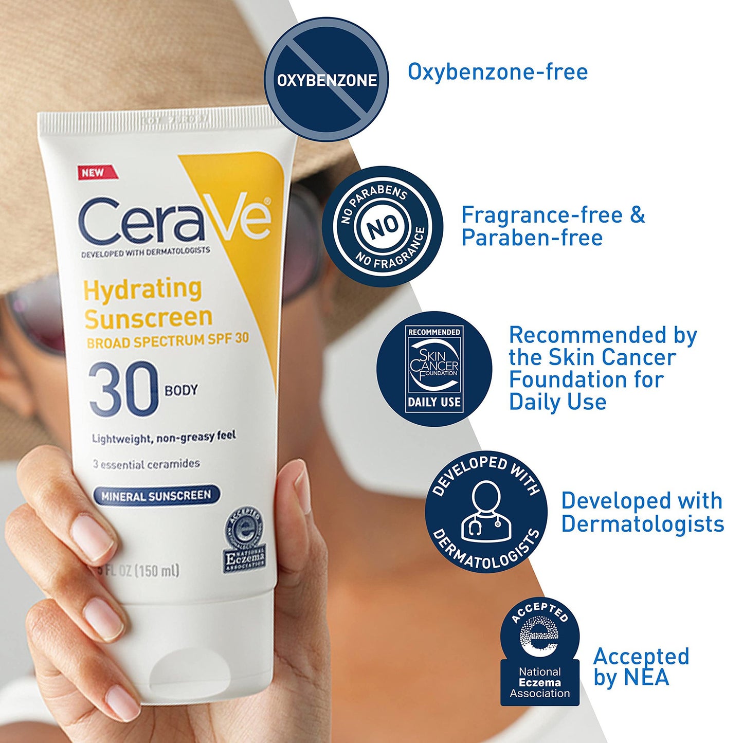 Sunscreen CeraVe® Hydrating Mineral SPF 30 Lotion 5 oz. Tube 60600051499