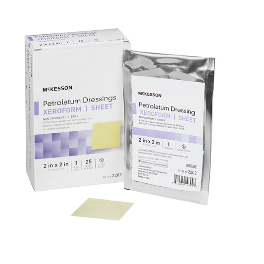 Xeroform Petrolatum Impregnated Dressing McKesson Square 2 X 2 Inch Sterile - 2202