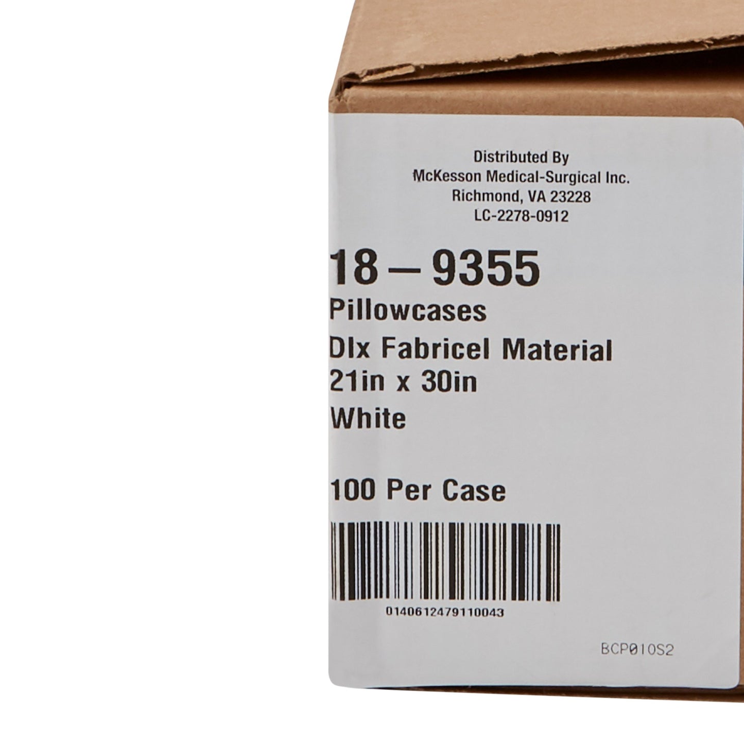 McKesson White Fabricel® Pillowcase, 21 x 30 Inch 18-9355