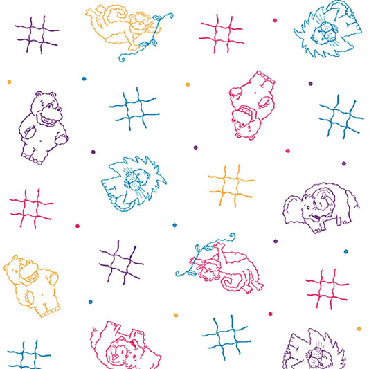 Table Paper Pedia Pals® 18 Inch Width 125 Foot Length Print (Animal) Crepe - 49005