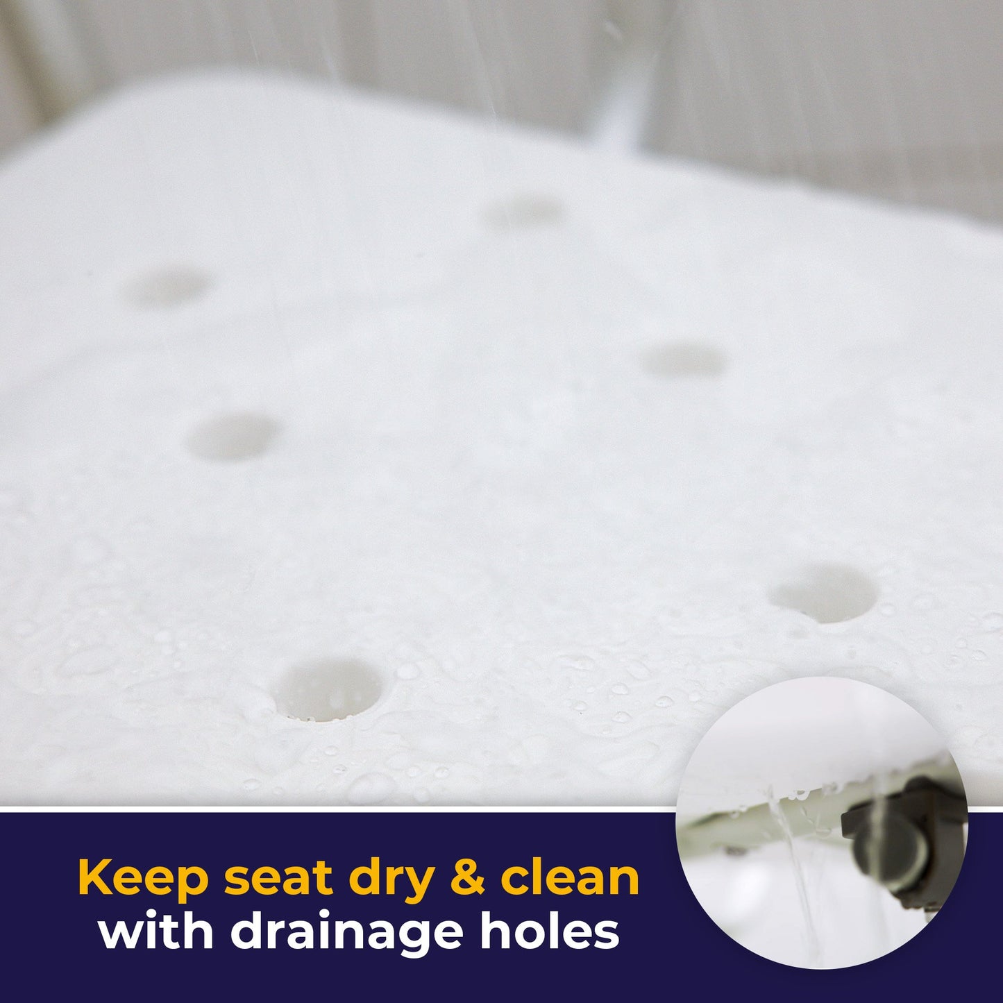 drive™ Shower Chair with Back and Removable Padded Arms 12445KD-1