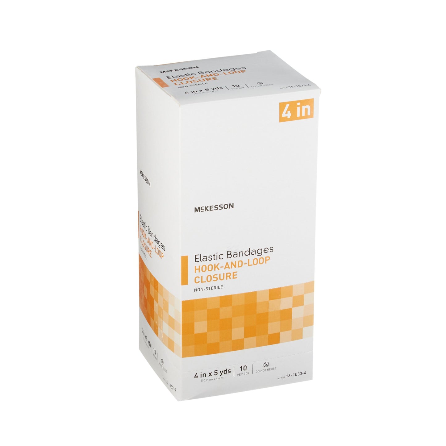 McKesson Hook and Loop Closure Elastic Bandage, 4 Inch x 5 Yard 16-1033-4