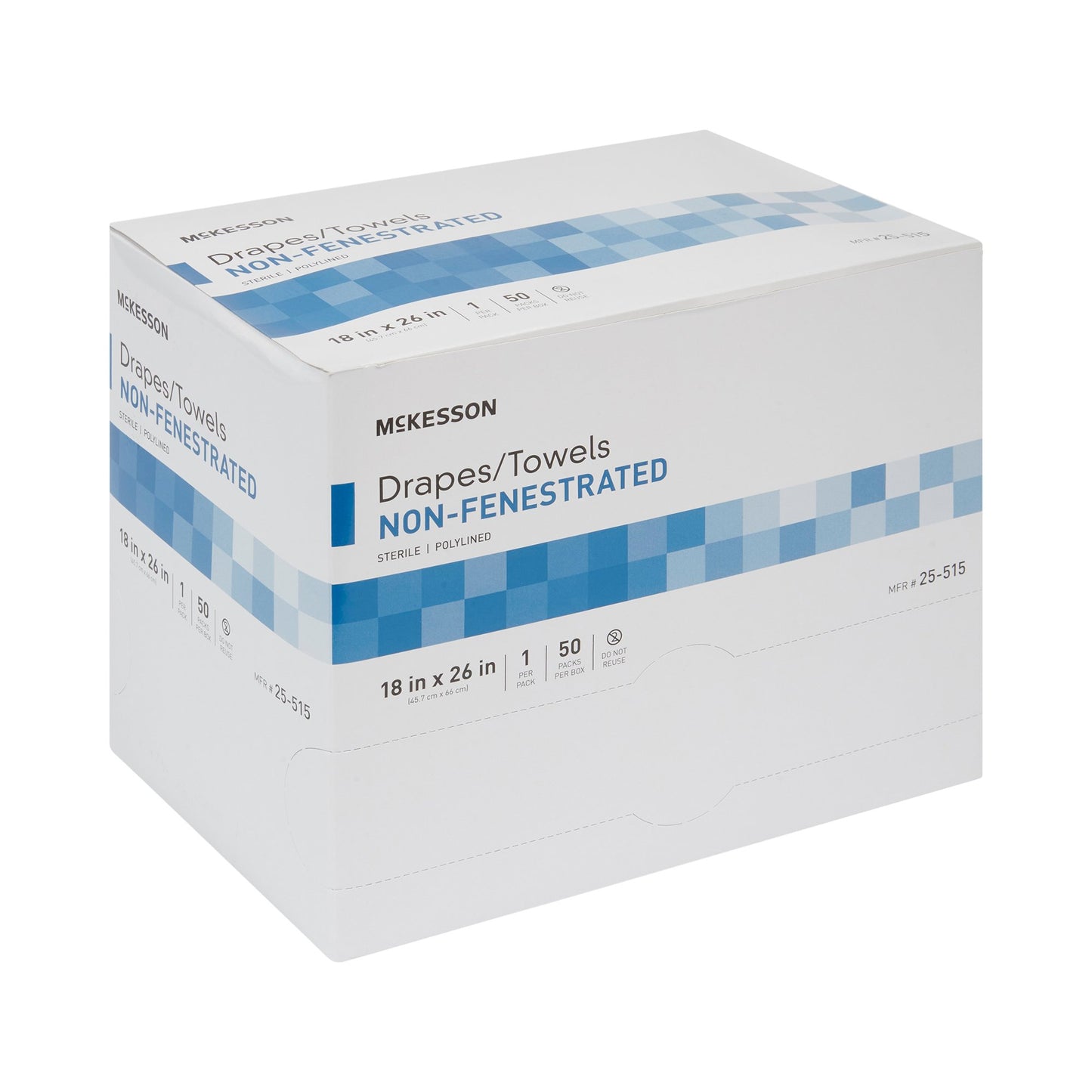 McKesson Sterile Poly Lined Towel Drape, 18 x 26 Inch 25-515