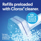 Toilet Bowl Cleaner Disinfecting Refill Pads Clorox® Blue / White, 3 Inch, Sponge Head 31620