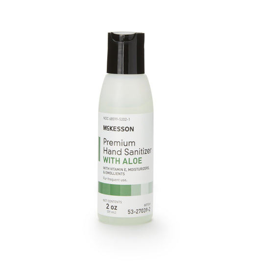 Hand Sanitizer with Aloe McKesson Premium 2 oz. Ethyl Alcohol Gel Bottle - 53-27039-2