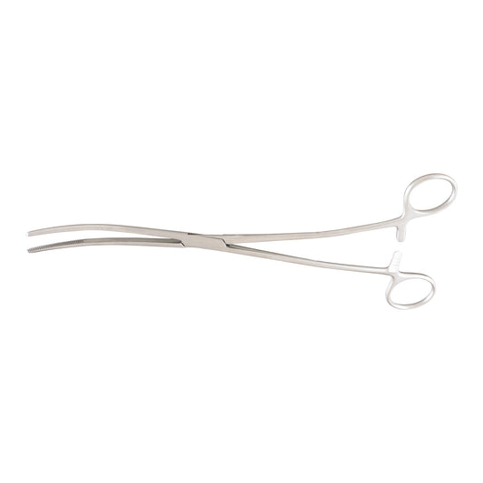 Uterine Dressing Forceps McKesson Bozeman 10-1/2 Inch Length Floor / Office Grade Pakistani Stainless Steel NonSterile Locking Finger Ring Handle Doub