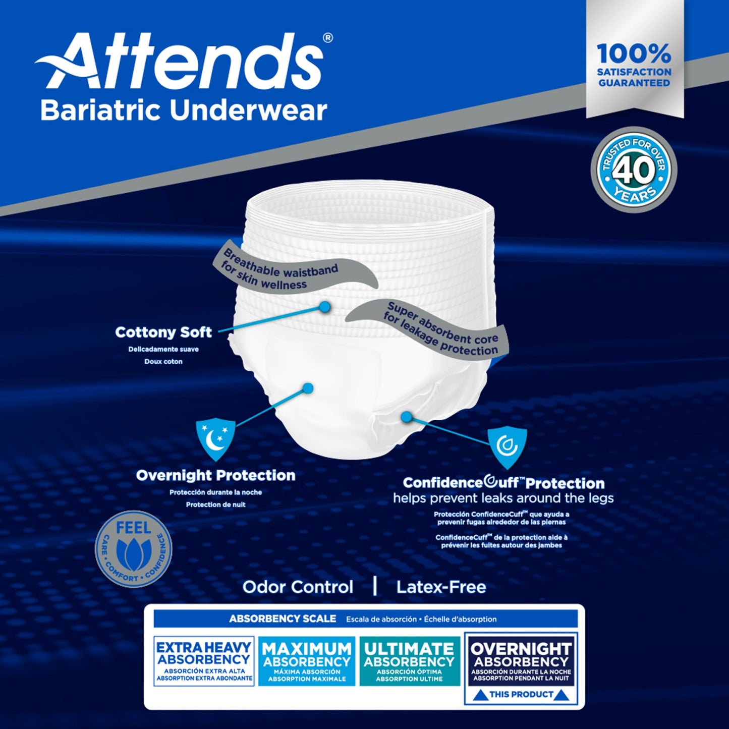 Attends® Bariatric Ultimate Absorbent Underwear, 3X-Large AU60