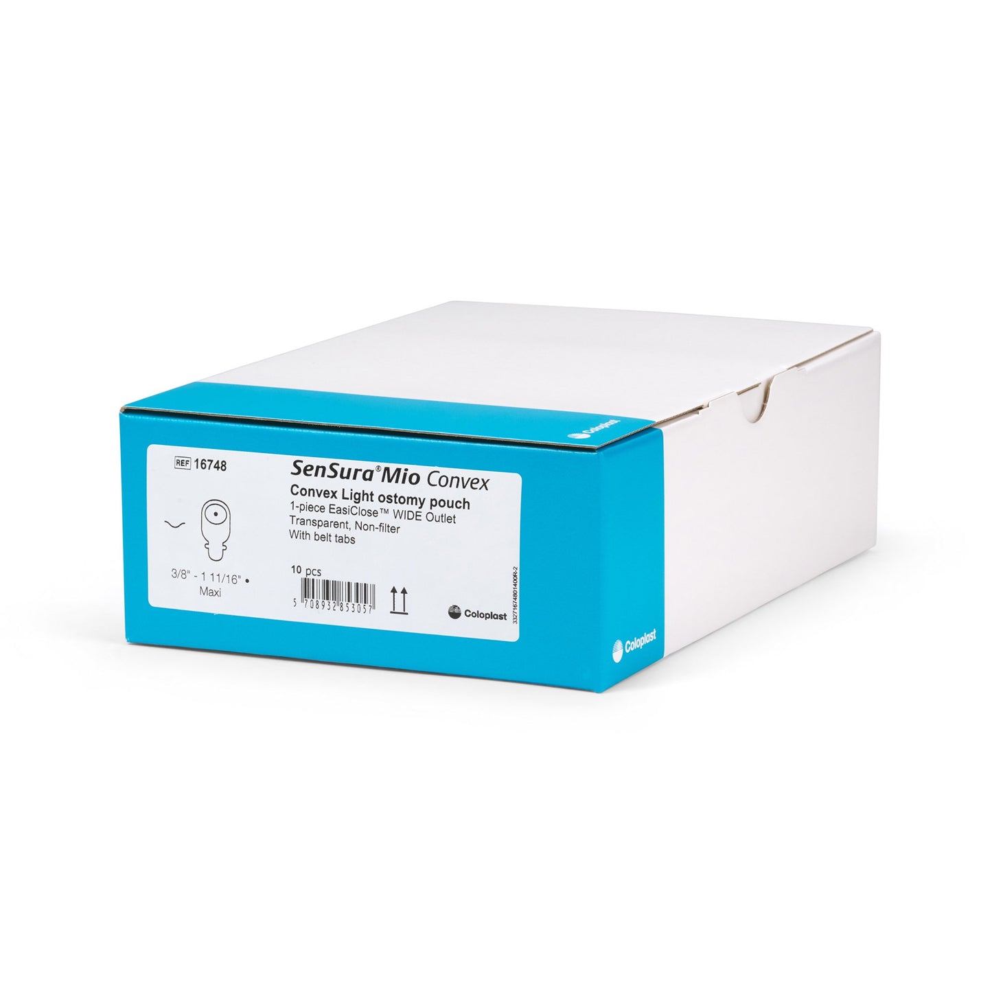 SenSura® Mio Convex Light 1-Piece Ostomy Pouch, Trim to fit 10 – 43 mm Stomas 16748