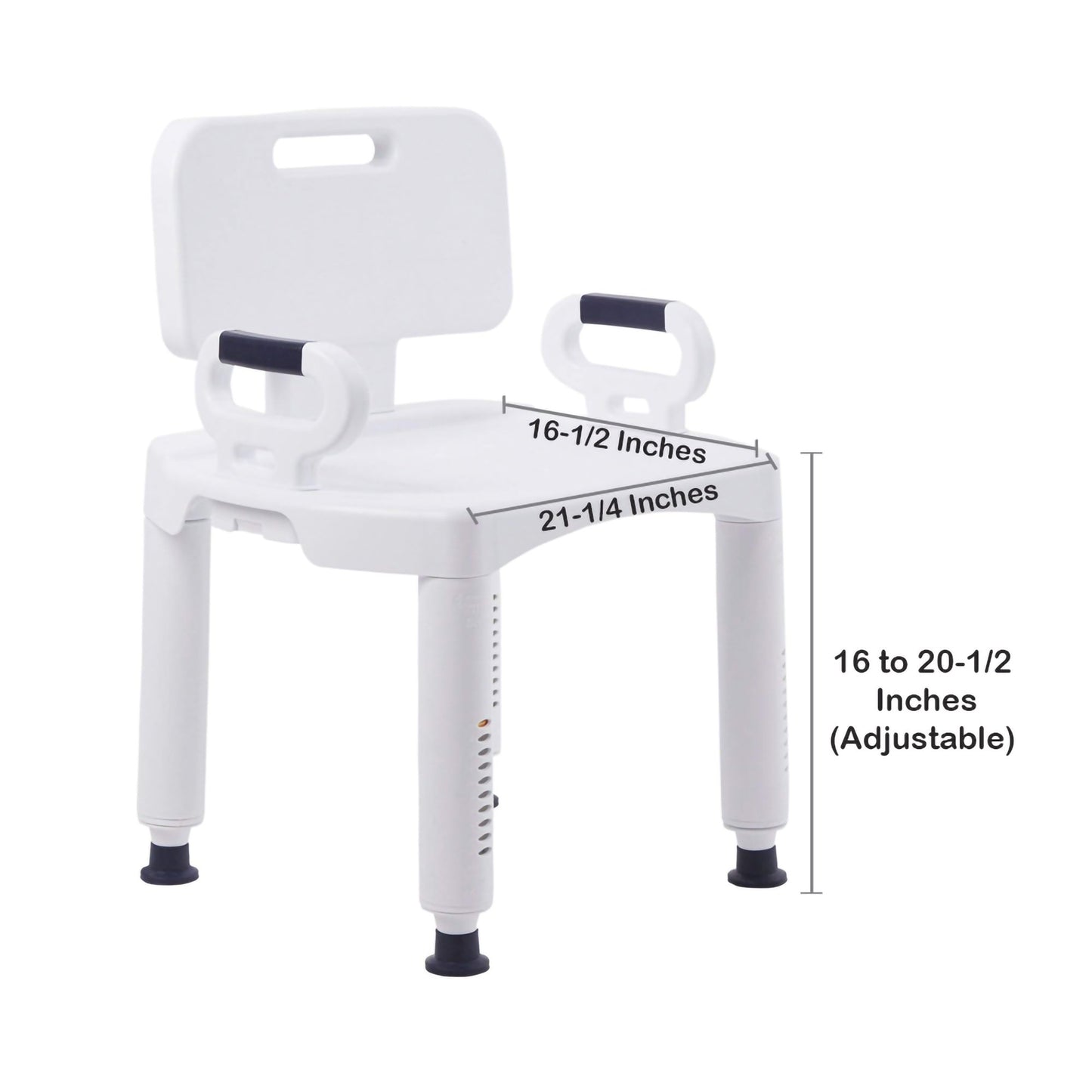 McKesson Bath Bench with Removable Arm Rail and Back, 20½ Inch Width 146-RTL12505