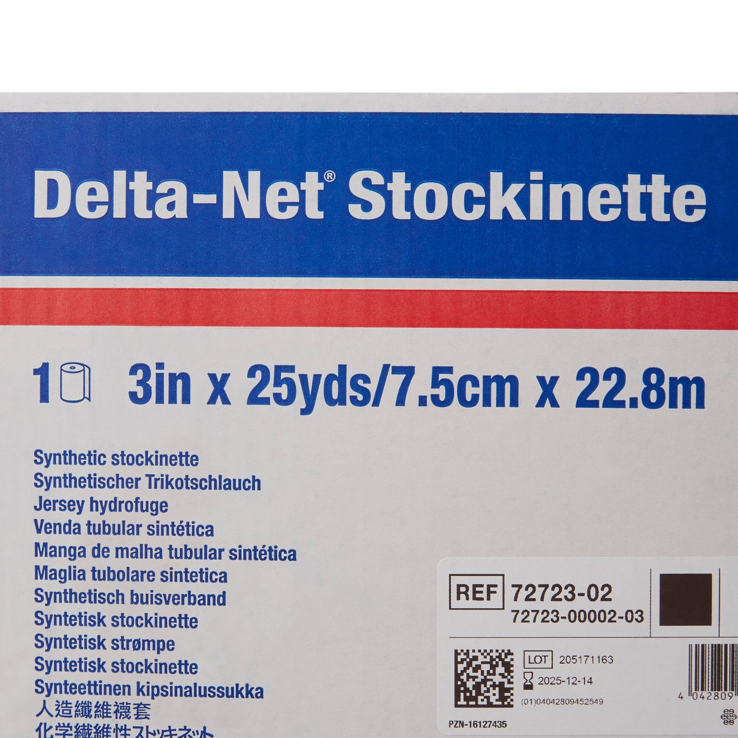 Delta-Net® Black Synthetic Compression Stockinette, 3 Inch x 25 Yard 7272302