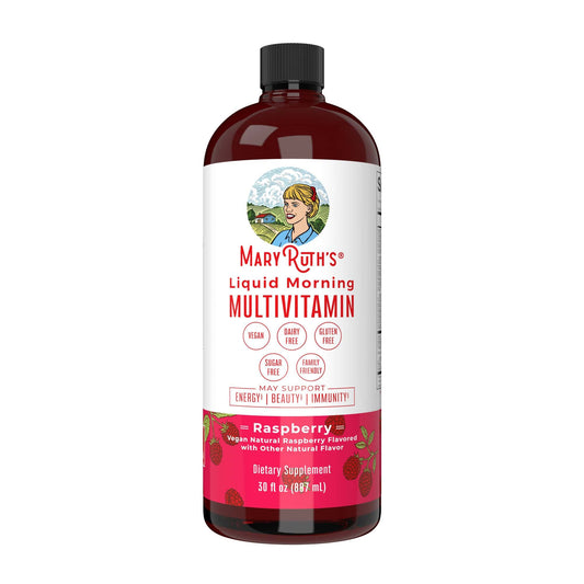 Mary Ruth's™ Liquid Morning Multivitamin, Raspberry Flavor, 30-ounce Bottle BL-AD-MLT-CV-PSF-30Z-UN-01