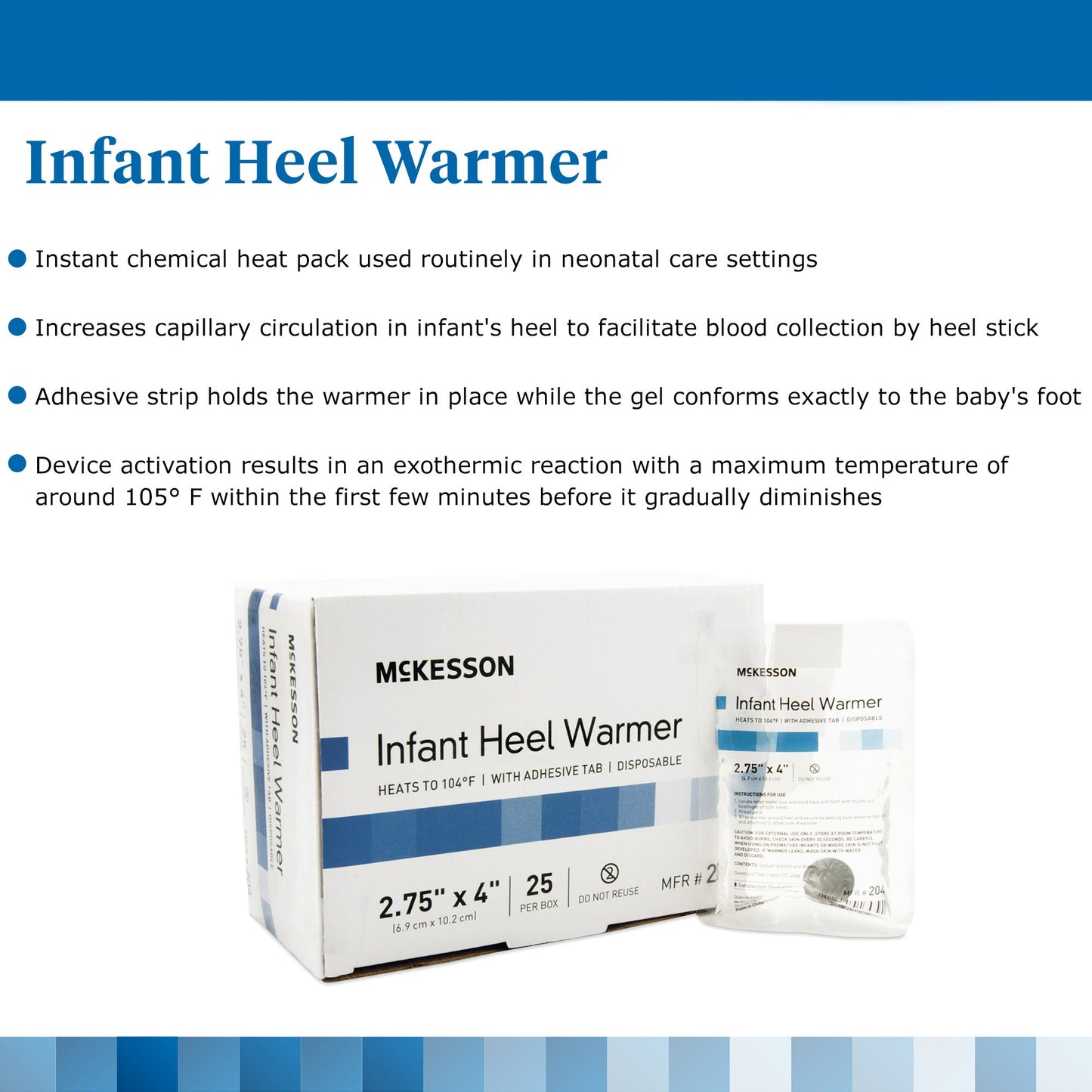 McKesson Infant Heel Warmer, 2¾ x 4 Inch 204