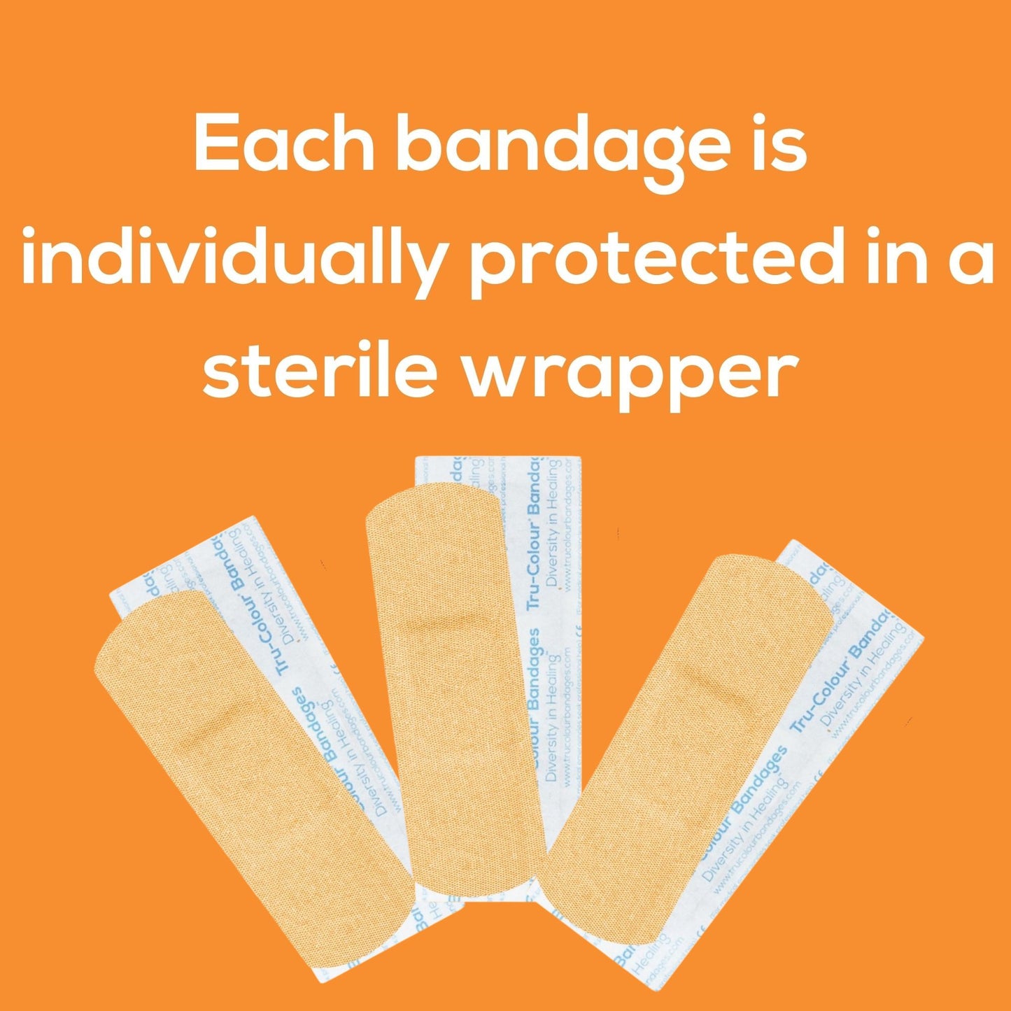 Tru-Colour Skin Tone Shade Fabric Bandage Adhesive Strips – Beige, 1 x 3 Inch TCB-ALS100