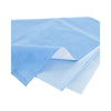 QUICK CHECK* H200 Sterilization Wrap White / Blue 24 X 24 Inch Dual Layer SMS Polypropylene Steam / EO Gas / Hydrogen Peroxide - 34174