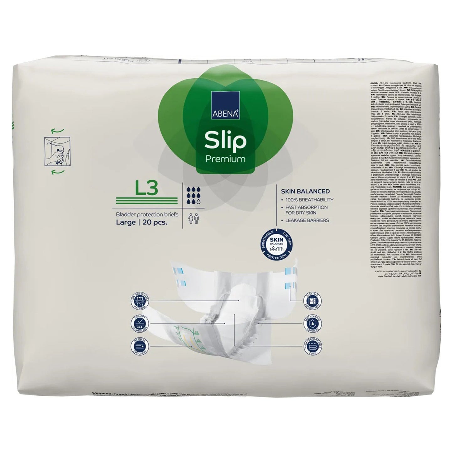 Abena® Slip Premium L3 Incontinence Brief, Large 1000021291