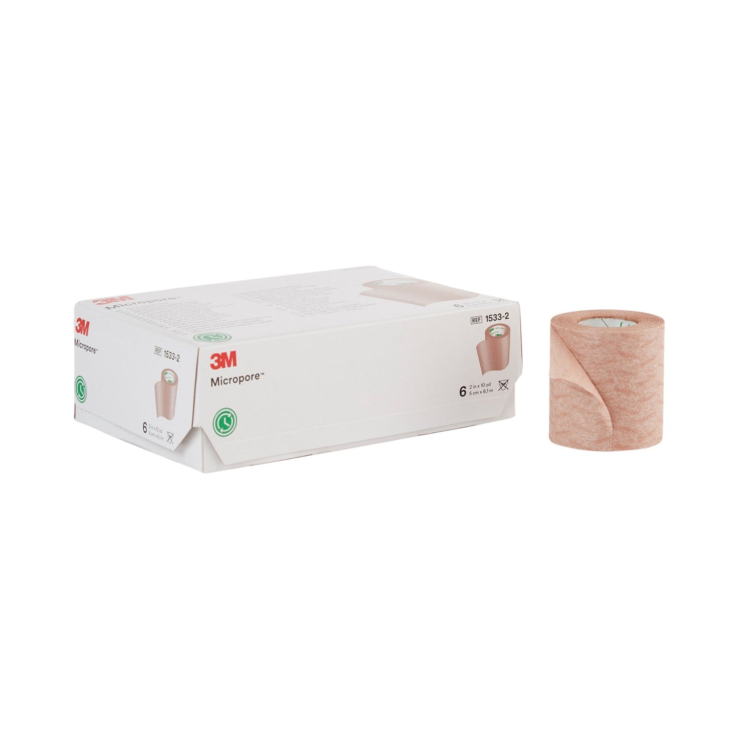 3M™ Micropore™ Paper Medical Tape, 2 Inch x 10 Yard, Tan 1533-2