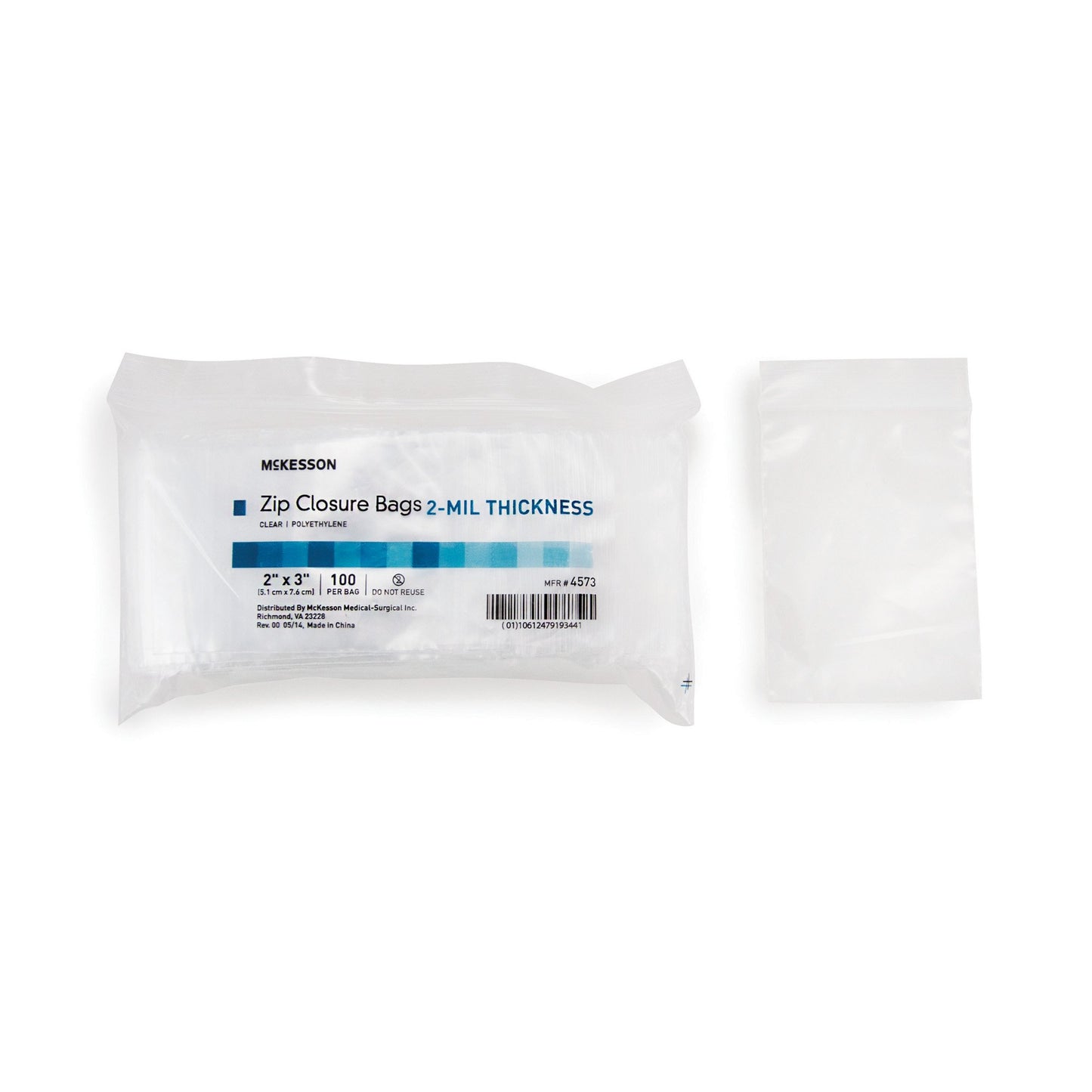 McKesson Zip Closure Bag, 2 x 3 in. 4573