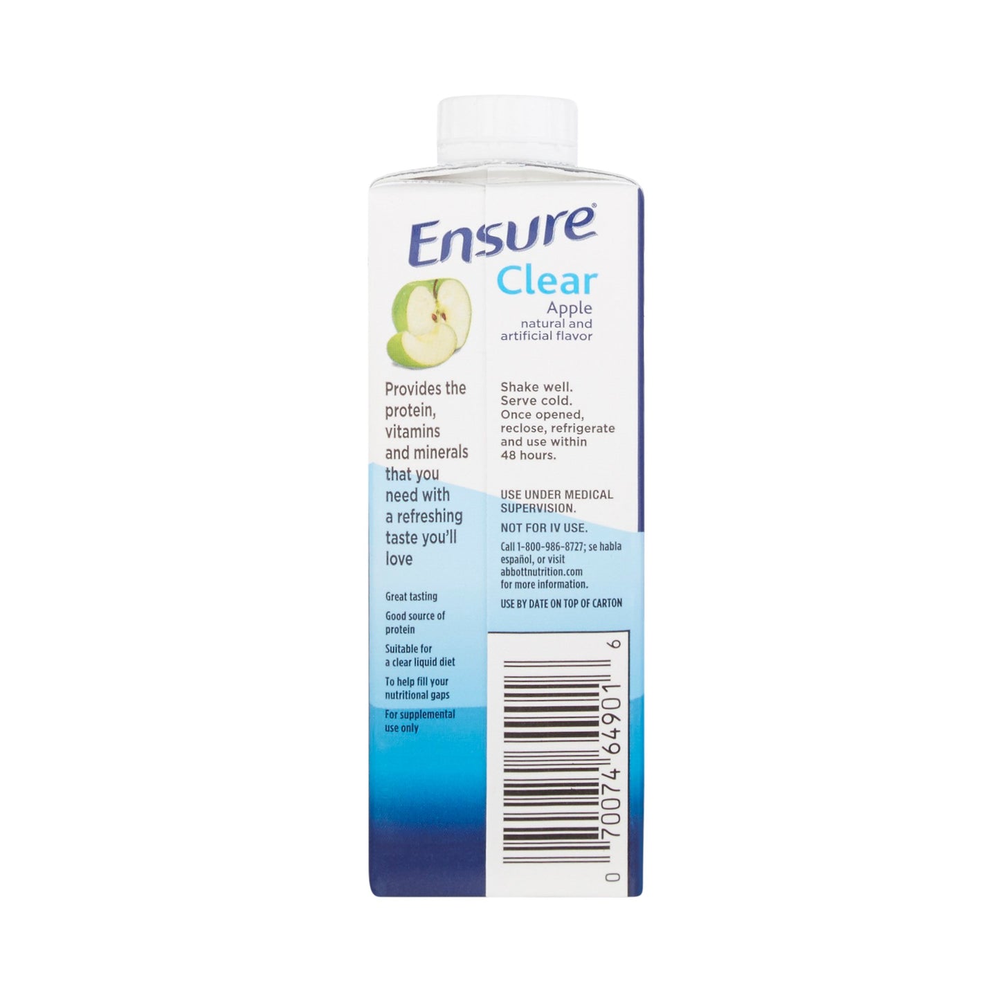 Ensure® Clear Therapeutic Nutrition, Apple, 8-ounce carton 64903