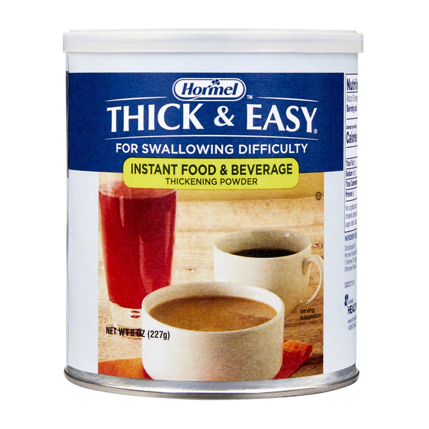 Food and Beverage Thickener Thick & Easy® 8 oz. Canister Unflavored Powder IDDSI Level 0 Thin - 17938