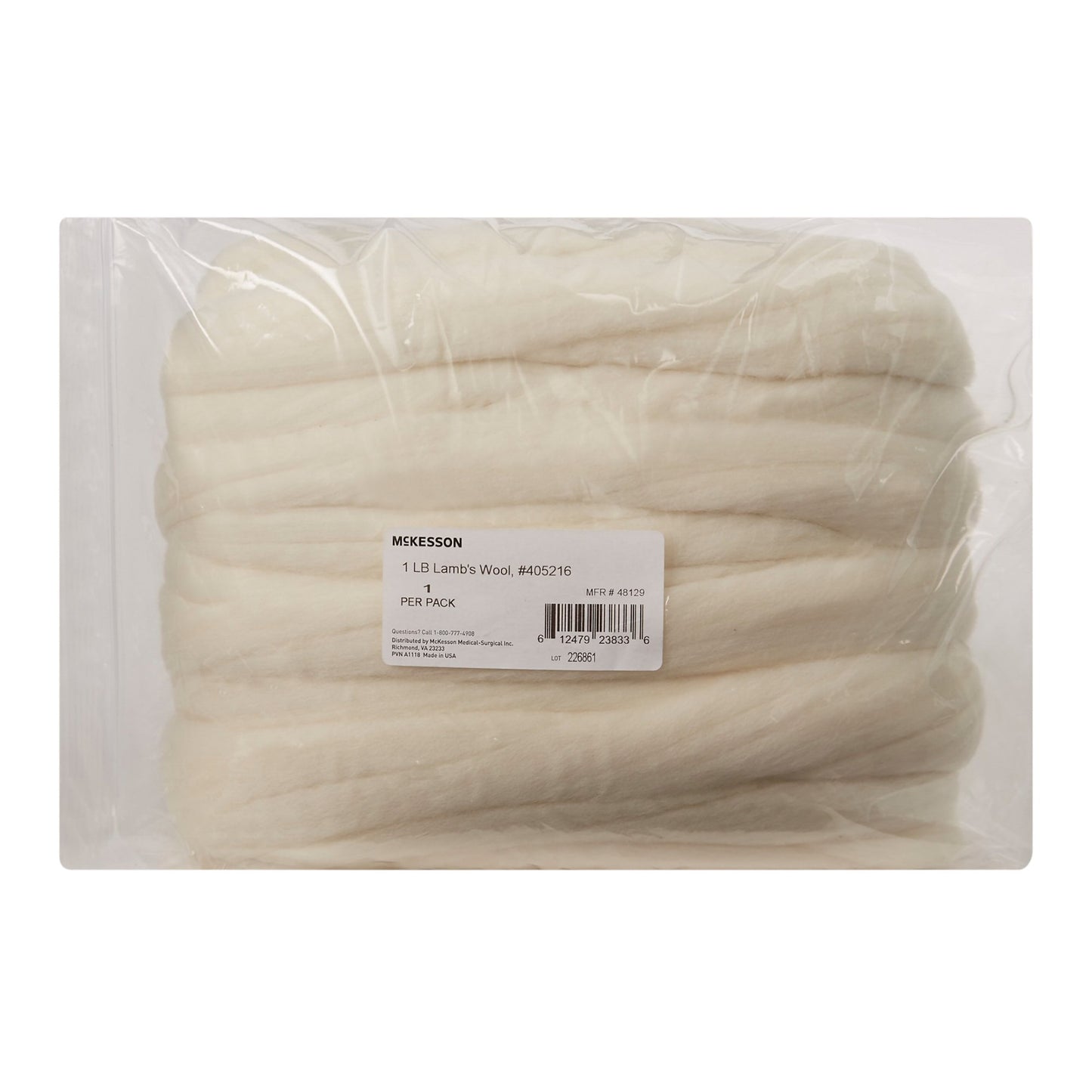 McKesson Lamb's Wool, 1 lb. 48129