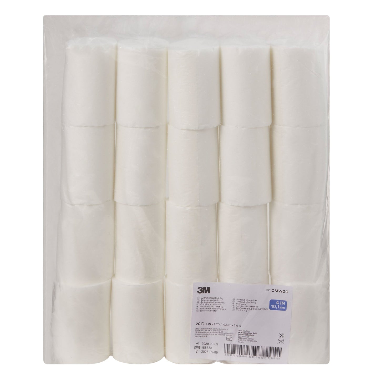 3M™ White Polyester Undercast Cast Padding, 4 Inch x 4 Yard CMW04