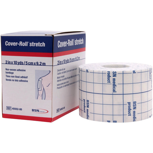Dressing Retention Tape with Liner Cover-Roll® Stretch White 2 Inch X 10 Yard Nonwoven Polyester NonSterile - 45552