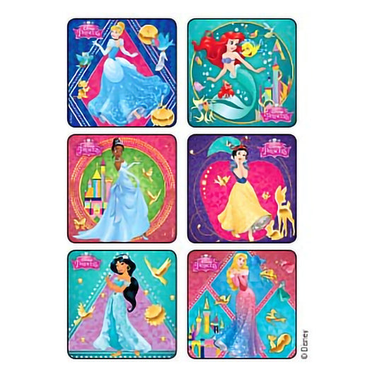Disney® 75 per Roll Princesses Glitter Sticker 2-1/2 Inch - 1629