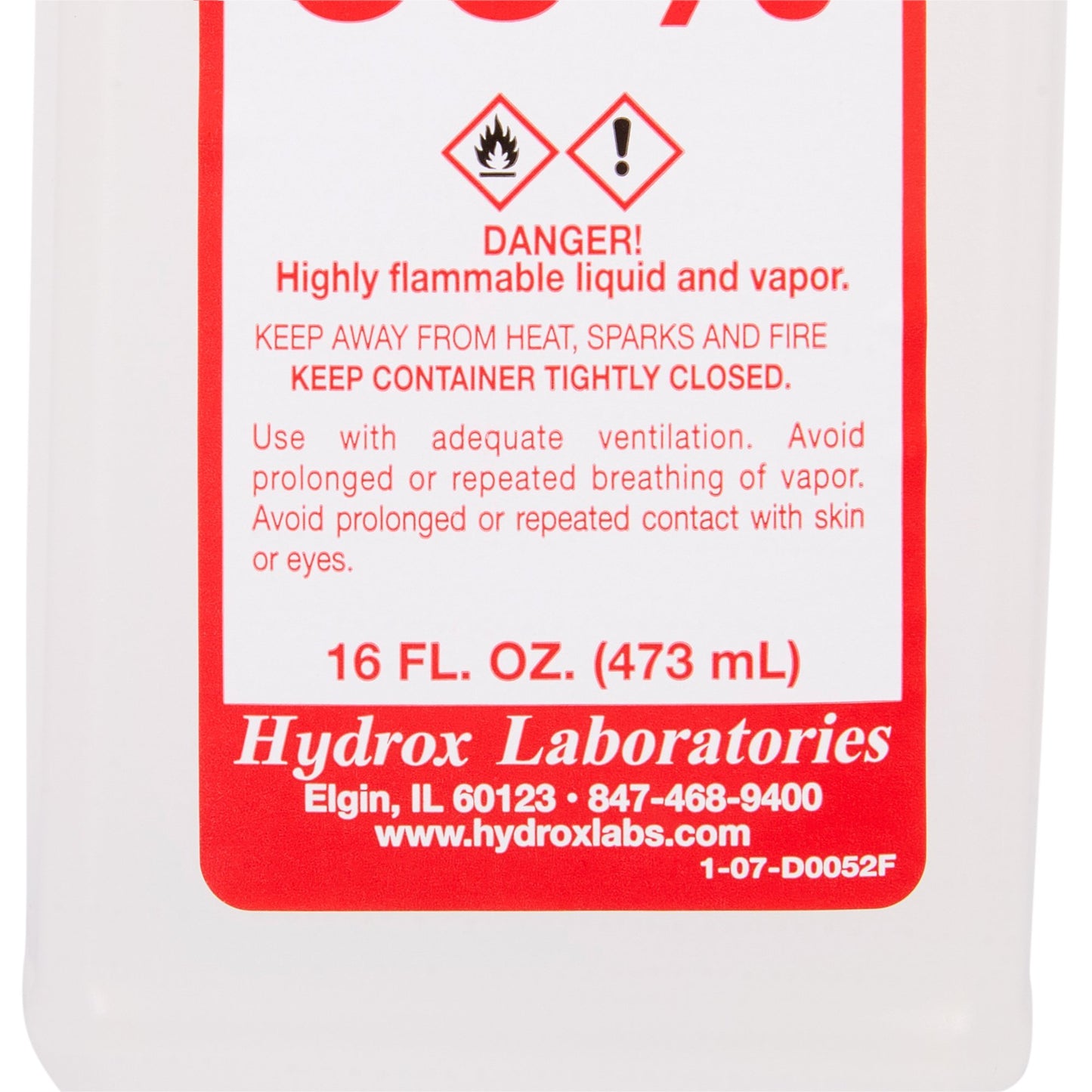 Hydrox Isopropyl Alcohol Antiseptic, 16 oz. Bottle D0042