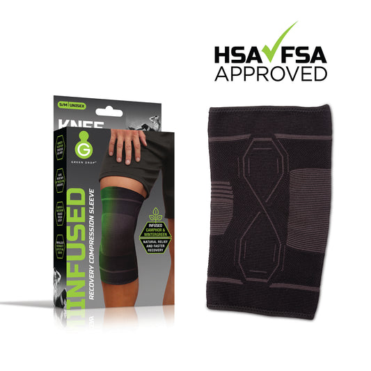 Knee Support Green Drop™ Large / X-Large Pull-On 16 to 19 Inch Thigh Circumference Left or Right Knee - KNE-1453