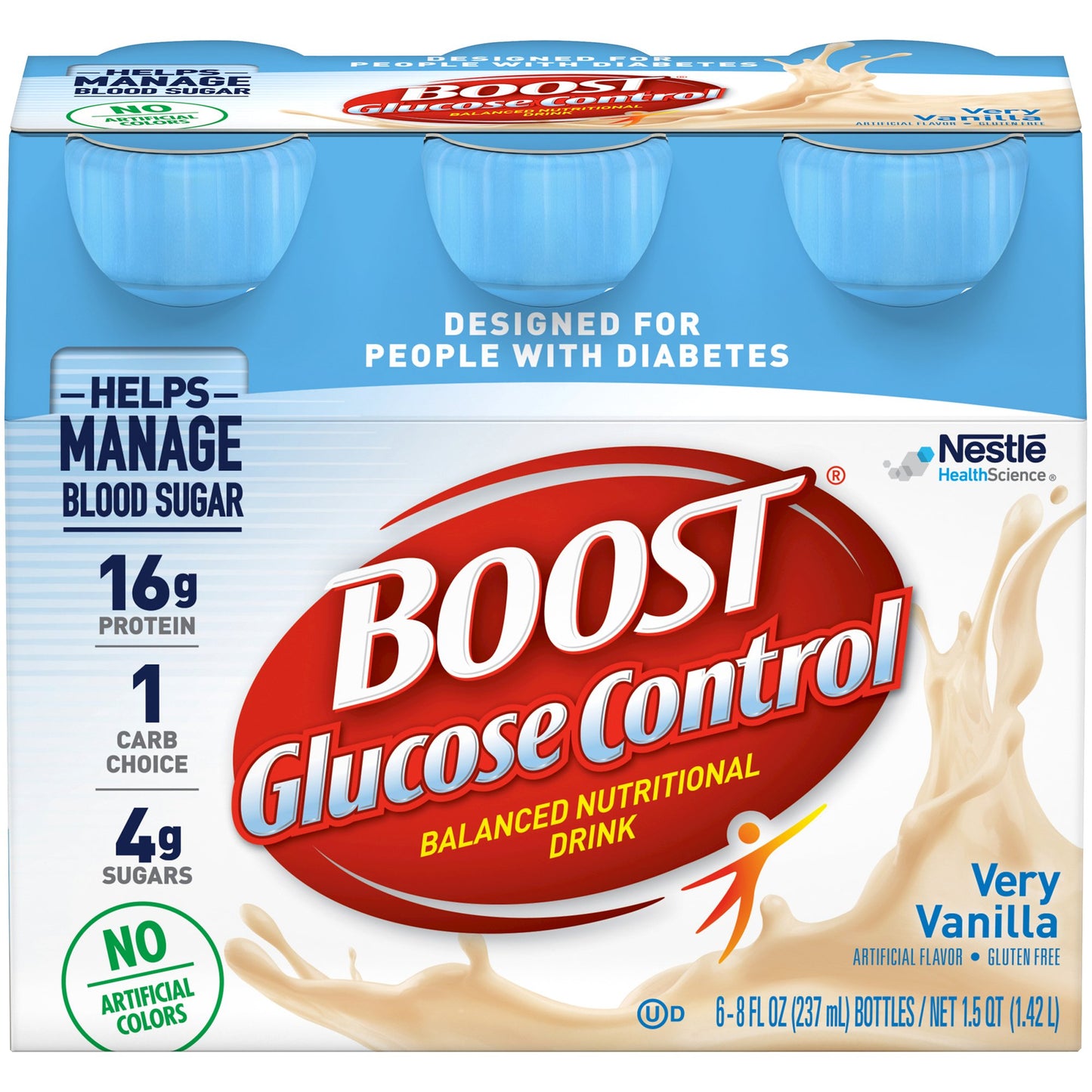 Boost® Glucose Control Vanilla Balanced Nutritional Drink, 8-ounce Bottle 00041679157800