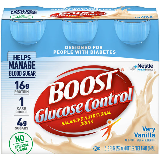 Boost® Glucose Control Vanilla Balanced Nutritional Drink, 8-ounce Bottle 00041679157800