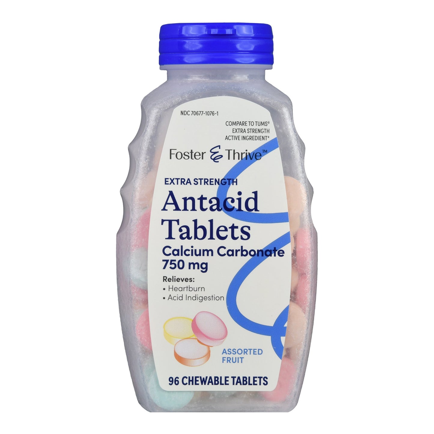 Foster & Thrive™ Extra Strength Antacid Calcium Carbonate Chewable Tablet, Fruit 70677107601