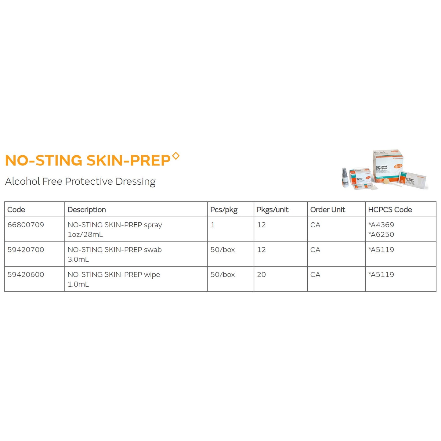 No-Sting Skin-Prep™ Prep Pad 59420600