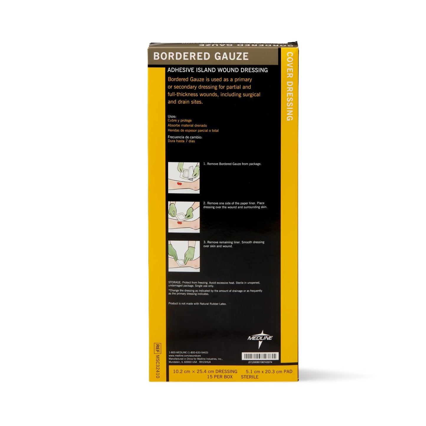 Medline White Island Dressing, 4 x 10 Inch MSC32410