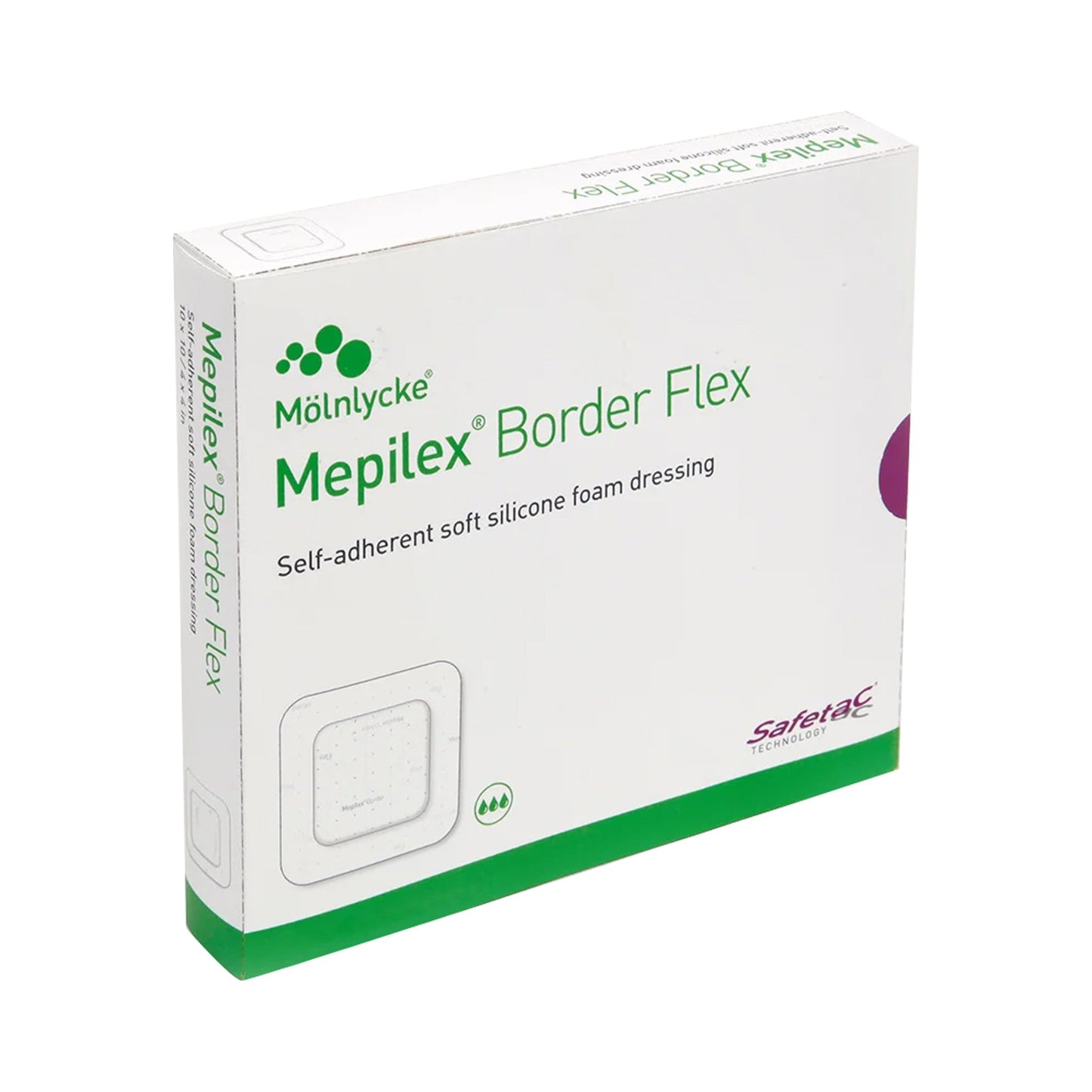 Mepilex® Border Flex Silicone Adhesive Foam Dressing, 13 x 16 Centimeter 583300