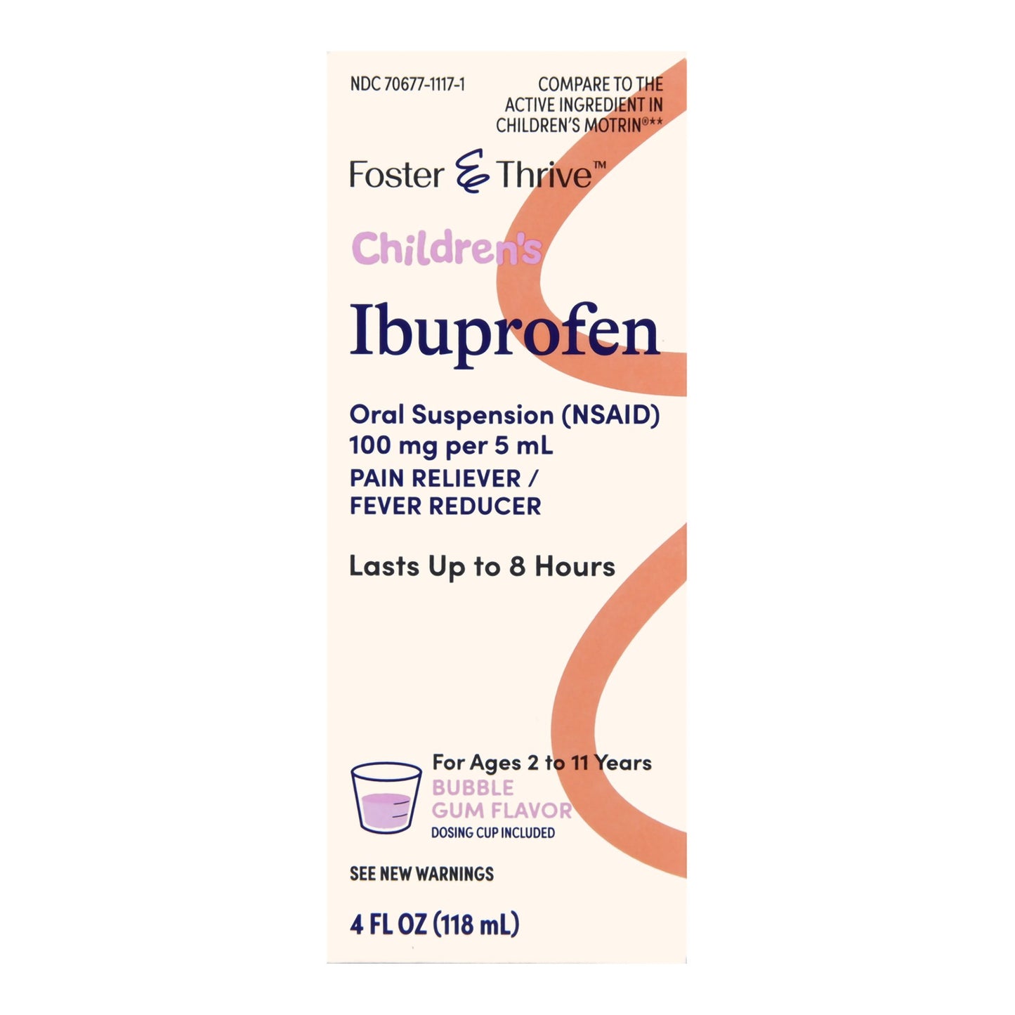 Foster & Thrive™ Ibuprofen Children's Pain Relief, Bubblegum Flavor 70677111701