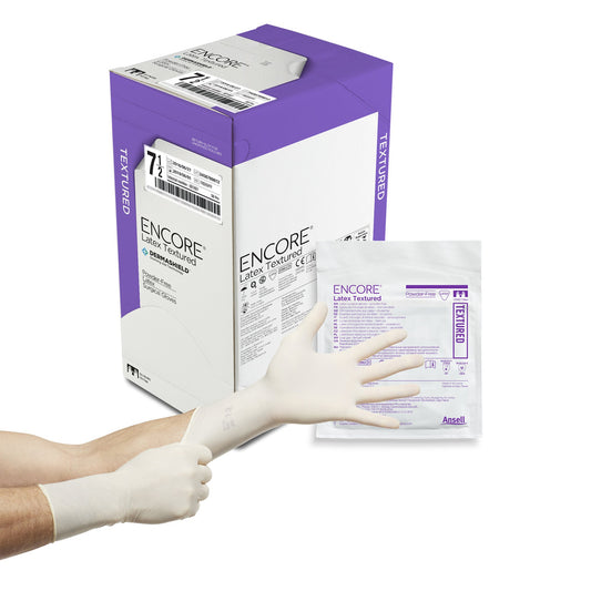 Encore® Latex Textured Surgical Glove, Size 7.5, Ivory 5785004