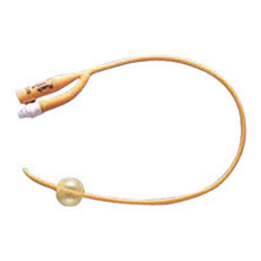 Teleflex LLC Teleflex Medical PureGold Foley Catheter, 14 Fr., 5 cc, Coude 318114, Box of 10
