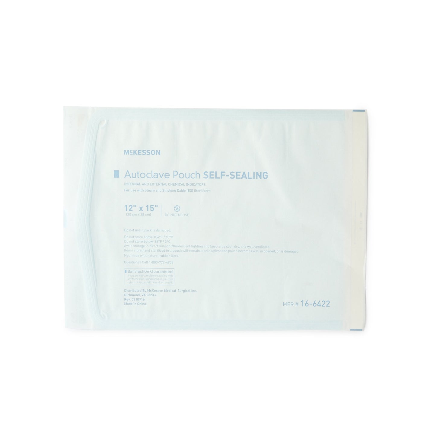McKesson Sterilization Pouch, 12 x 15 Inch 16-6422