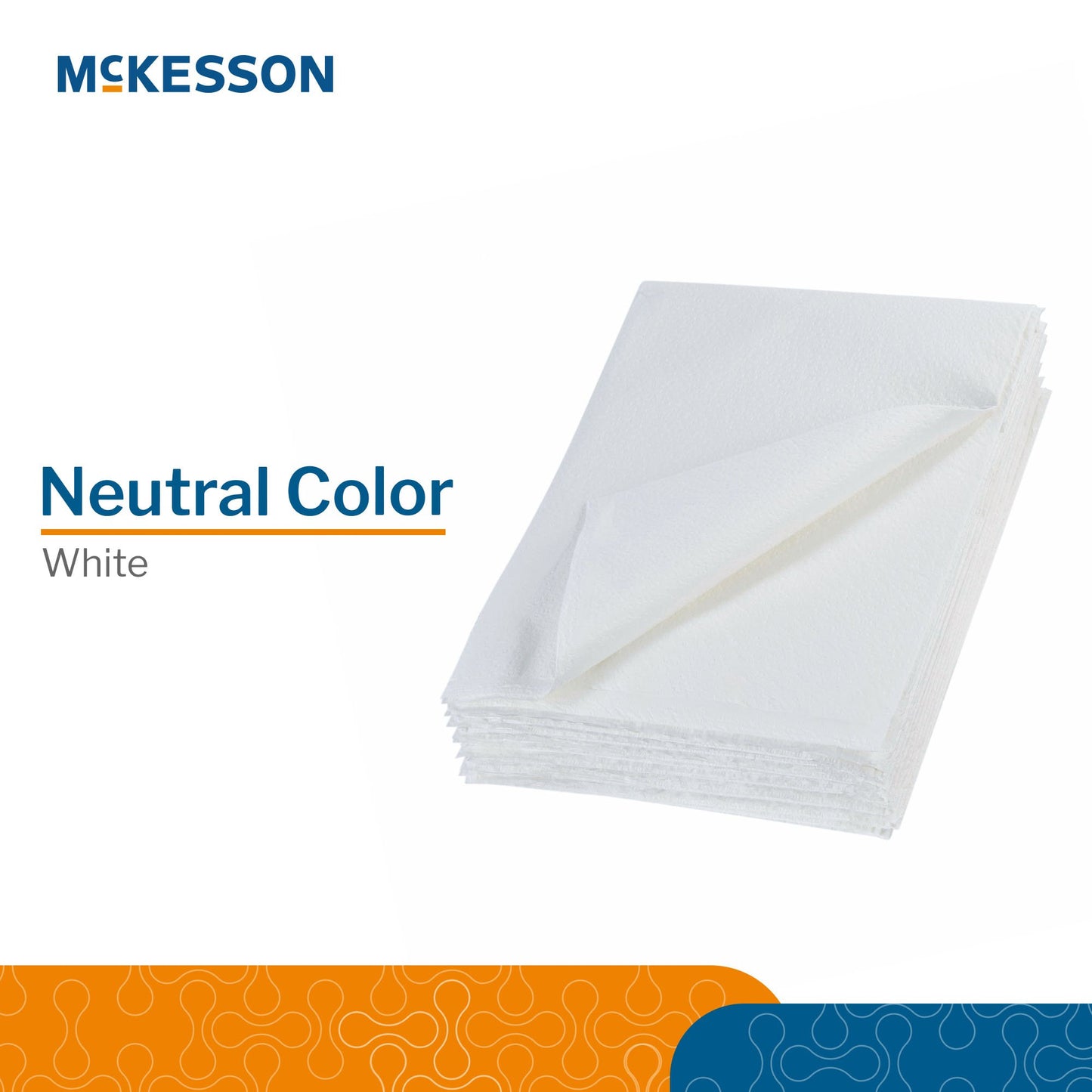 McKesson White Tissue/Poly Pillowcase, 21 x 30 Inch 18-917