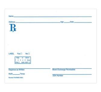 Prescription Pad PDC® 4 X 5 Inch, White Paper SB-5