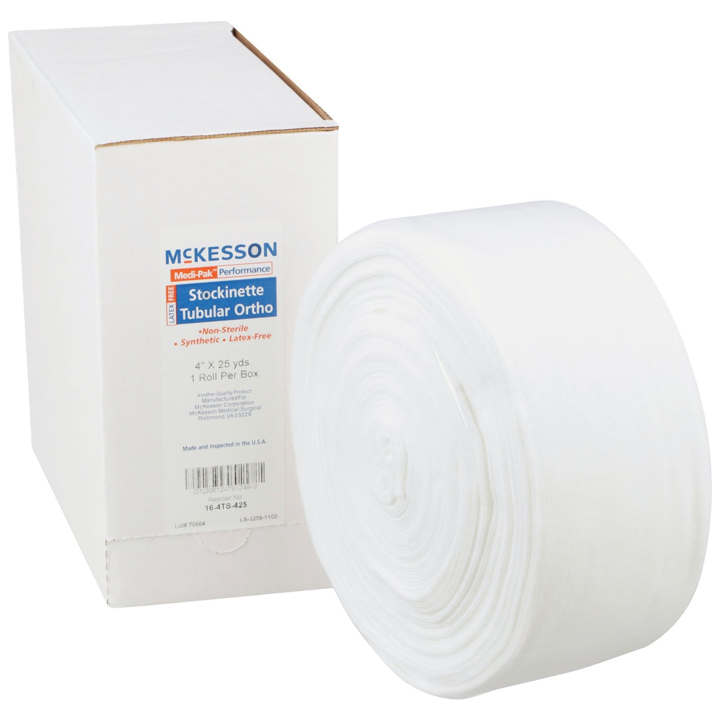 Stockinette Tubular McKesson 4 Inch X 25 Yard Polyester NonSterile - 16-4TS-425