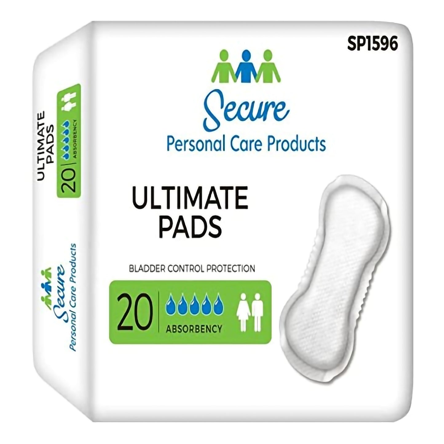 Bladder Control Pad TotalDry™ 16-1/2 Inch Length Heavy Absorbency Polymer Core Regular - SP1596
