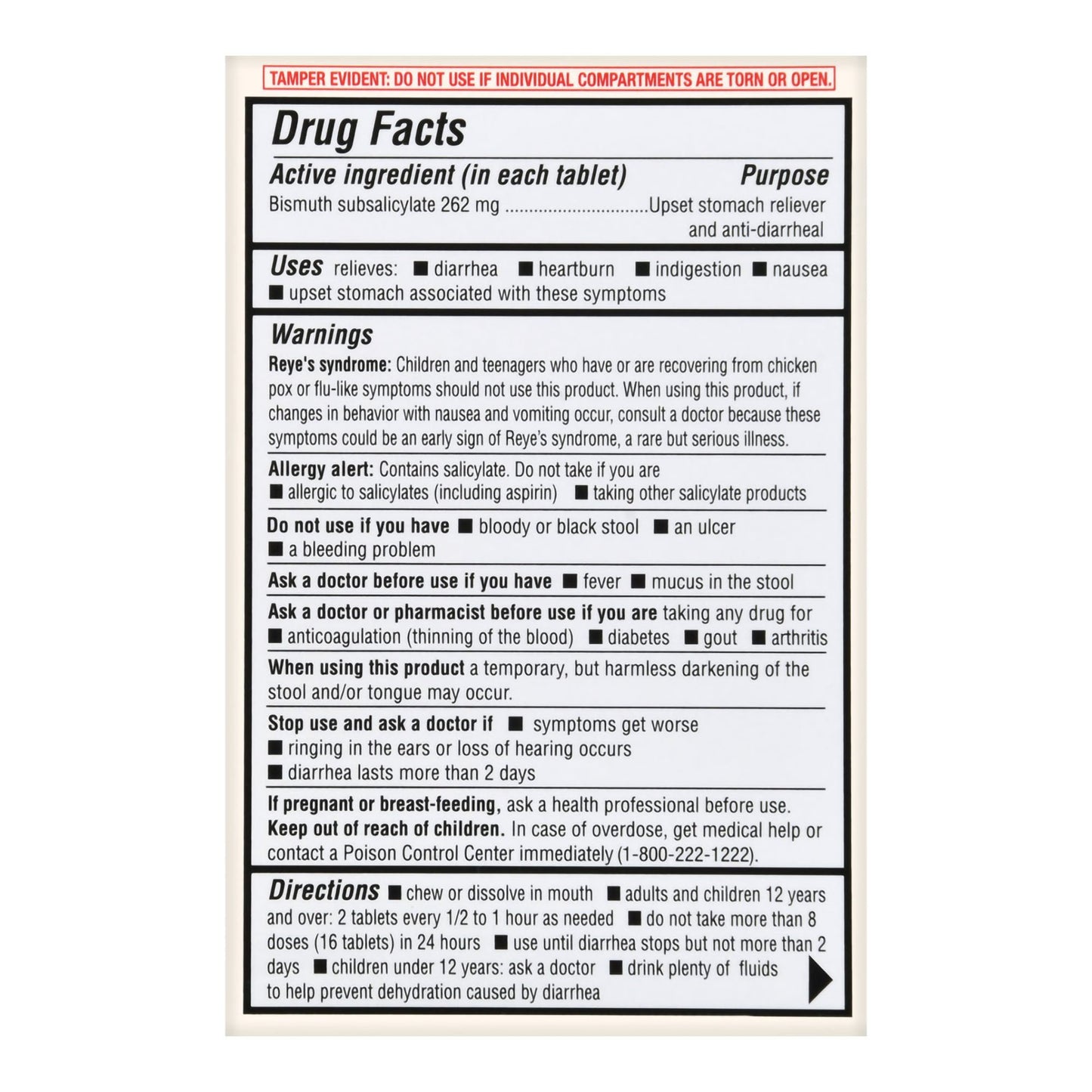 Foster & Thrive™ Stomach Relief 262 mg Bismuth Salicylate Chewable Tablets 70677108001