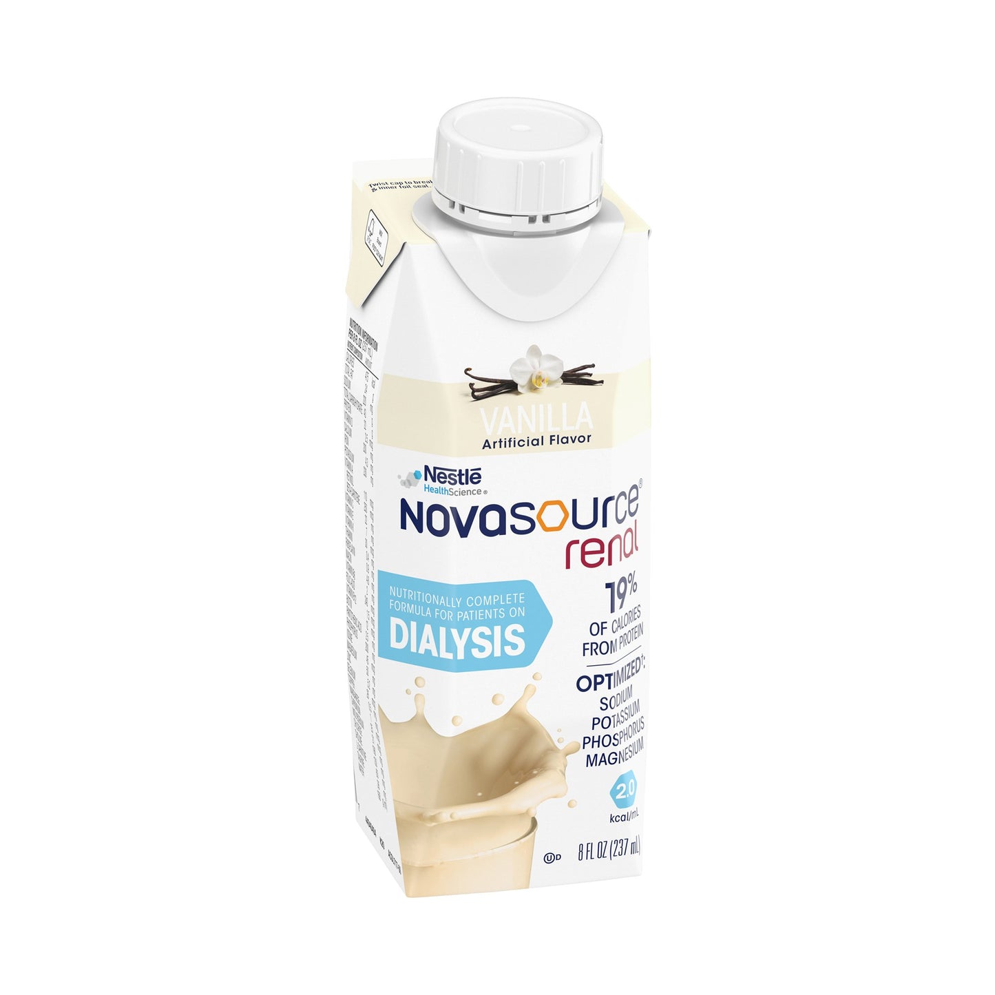 Novasource® Renal Vanilla Formula for Patients on Dialysis, 8-ounce carton 00043900306094