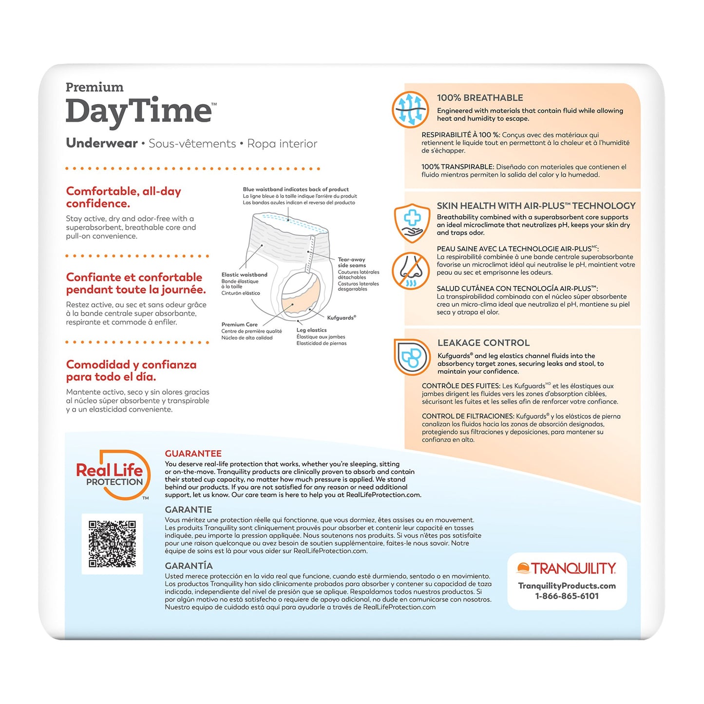 Tranquility Premium DayTime Disposable Absorbent Underwear, 2XL 2108