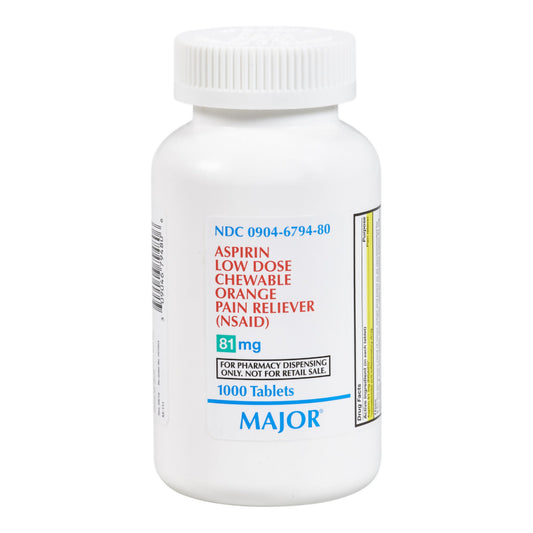 Major® Low Dose Chewable Aspirin, Orange Flavor 00904679480