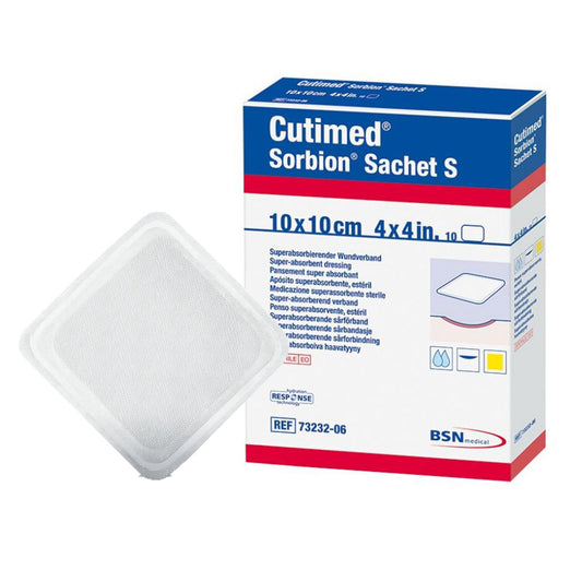 Gelling Fiber Wound Dressing Cutimed® Sorbion® Sachet S 4 X 4 Inch Square Sterile - 7323206