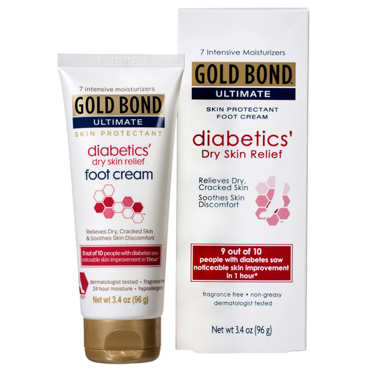Foot Moisturizer Gold Bond® Medicated Diabetics' 3.4 oz. Tube Unscented Cream 04116705400